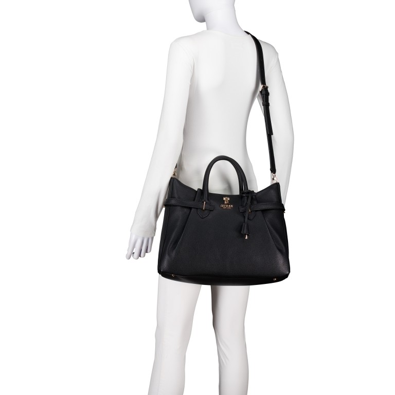Handtasche Yesba Black, Farbe: schwarz, Marke: Guess, EAN: 0198659025335, Abmessungen in cm: 38x29.5x12, Bild 6 von 7