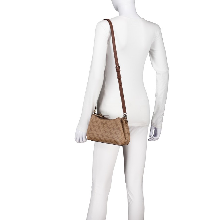 Umhängetasche Noelle II Mini Latte Brown, Farbe: braun, Marke: Guess, EAN: 0198659000820, Abmessungen in cm: 28.5x15x7, Bild 6 von 8