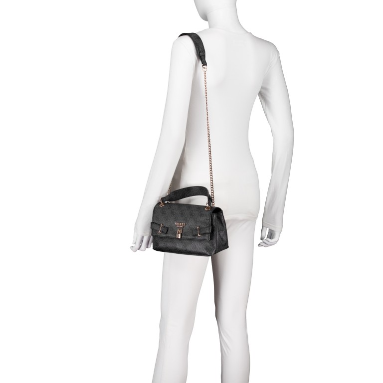 Umhängetasche Yesba 4G-Logo Coal, Farbe: anthrazit, Marke: Guess, EAN: 0198659028060, Abmessungen in cm: 23.5x15x10.5, Bild 5 von 7