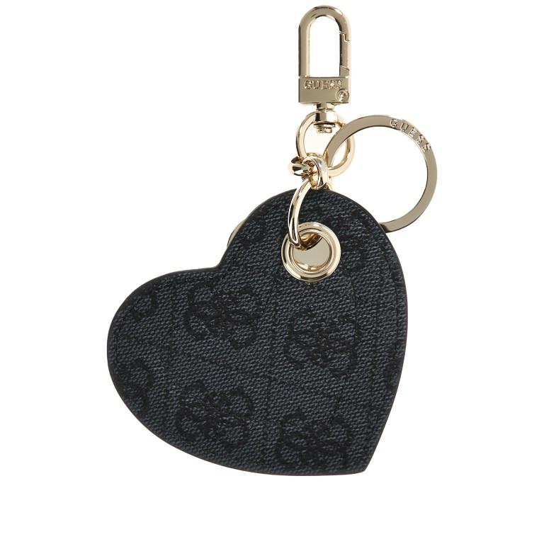 Schlüsselanhänger Yesba 4G-Logo Coal, Farbe: anthrazit, Marke: Guess, EAN: 7621235384098, Abmessungen in cm: 8.5x13.8x0.5, Bild 2 von 3
