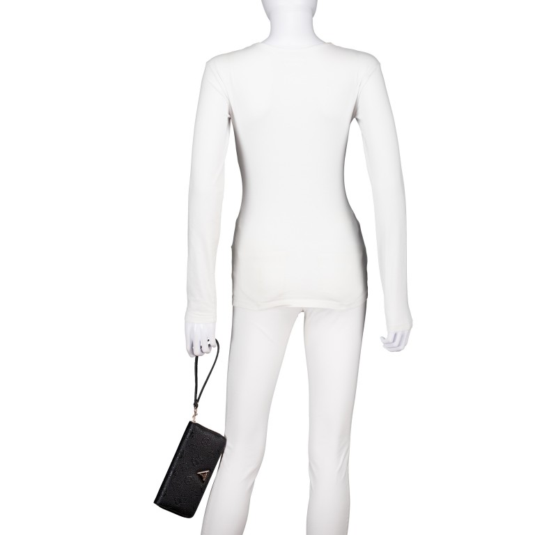 Geldbörse Cresidia II mit Griffschlaufe Black Logo, Farbe: schwarz, Marke: Guess, EAN: 0190231993827, Abmessungen in cm: 20.5x10x2.8, Bild 4 von 5