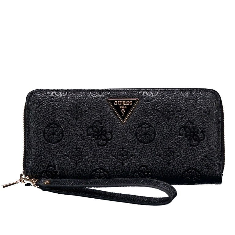Geldbörse Cresidia II mit Griffschlaufe Black Logo, Farbe: schwarz, Marke: Guess, EAN: 0190231993827, Abmessungen in cm: 20.5x10x2.8, Bild 1 von 5