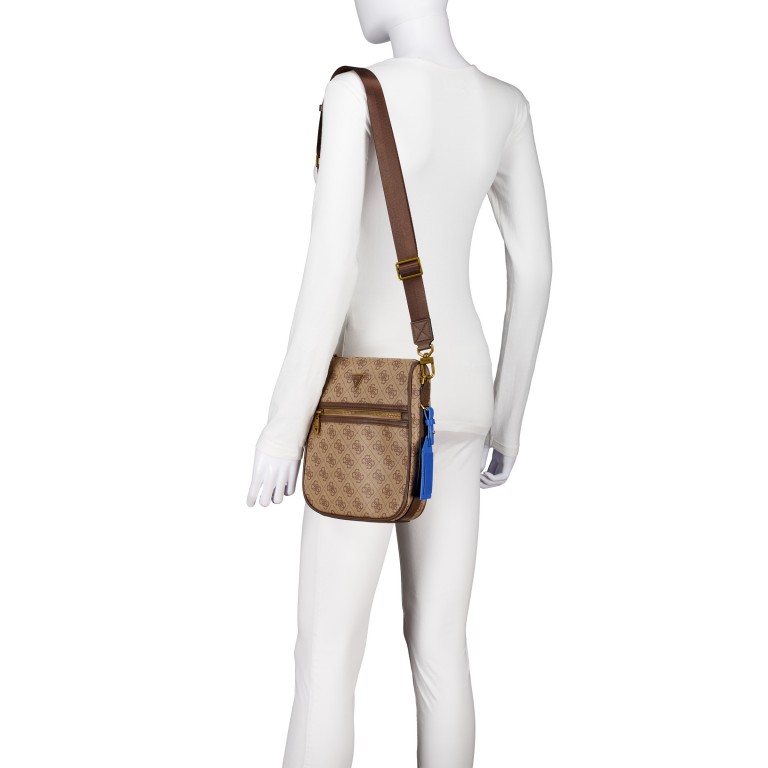 Umhängetasche Milano 4G-Logo Beige Brown, Farbe: braun, Marke: Guess, EAN: 7621806188346, Abmessungen in cm: 22x24x5.5, Bild 4 von 6