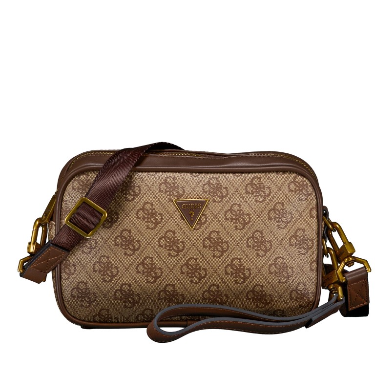 Handgelenktasche / Umhängetasche Milano Camera Bag Beige Brown, Farbe: braun, Marke: Guess, EAN: 7621235331740, Abmessungen in cm: 21x14x5.5, Bild 1 von 7