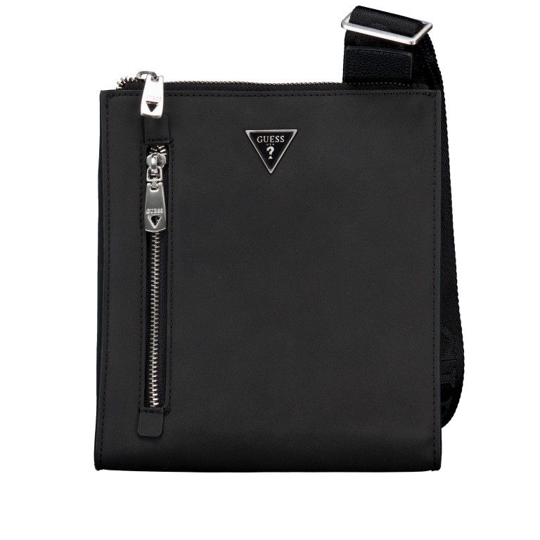 Umhängetasche Torino Flat Crossbody Black, Farbe: schwarz, Marke: Guess, EAN: 7621235332242, Abmessungen in cm: 19x21x3.5, Bild 1 von 6