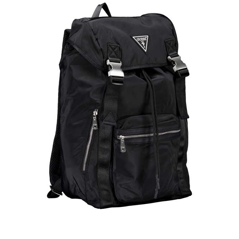 Rucksack Berlin Black, Farbe: schwarz, Marke: Guess, EAN: 7621235331337, Abmessungen in cm: 28.5x44x16, Bild 2 von 6