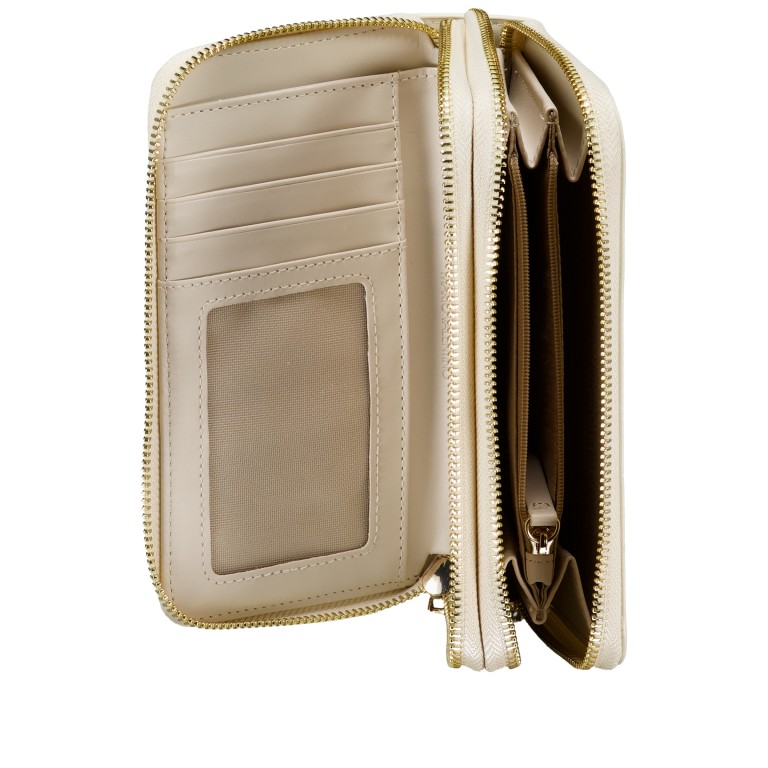 Geldbörse Clio Relove Recycle Ecru, Farbe: beige, Marke: Valentino Bags, EAN: 8051941002174, Abmessungen in cm: 18.5x11x4, Bild 4 von 4