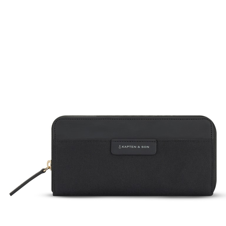 Geldbörse Bergen Pro Wallet Large All Black, Farbe: schwarz, Marke: Kapten & Son, EAN: 4251145256104, Abmessungen in cm: 20x10x3, Bild 1 von 3
