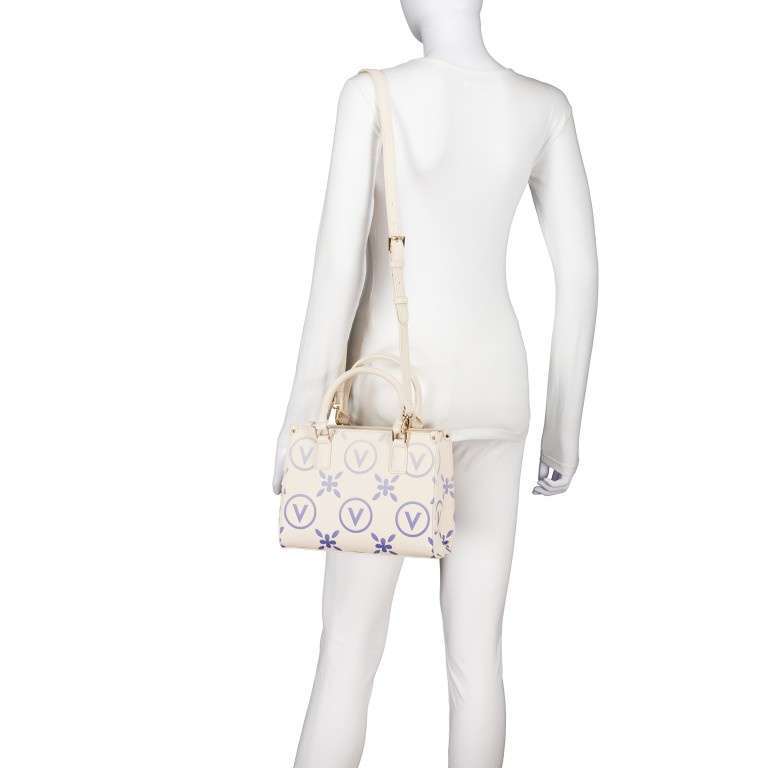 Handtasche Samba Print Relove Recycle Ecru Bluette, Farbe: blau/petrol, Marke: Valentino Bags, EAN: 8051941001818, Abmessungen in cm: 25x19.5x12.5, Bild 5 von 7