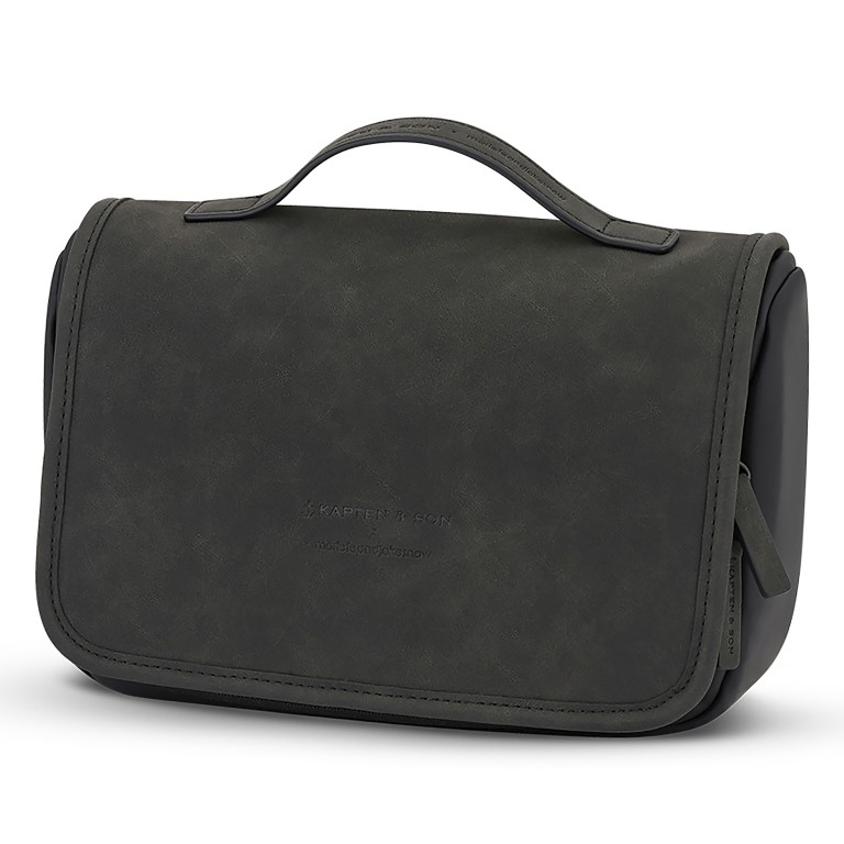 Kulturbeutel Bali Washbag zum Aufhängen All Black, Farbe: schwarz, Marke: Kapten & Son, EAN: 4251145245009, Abmessungen in cm: 23x17x11.5, Bild 2 von 7