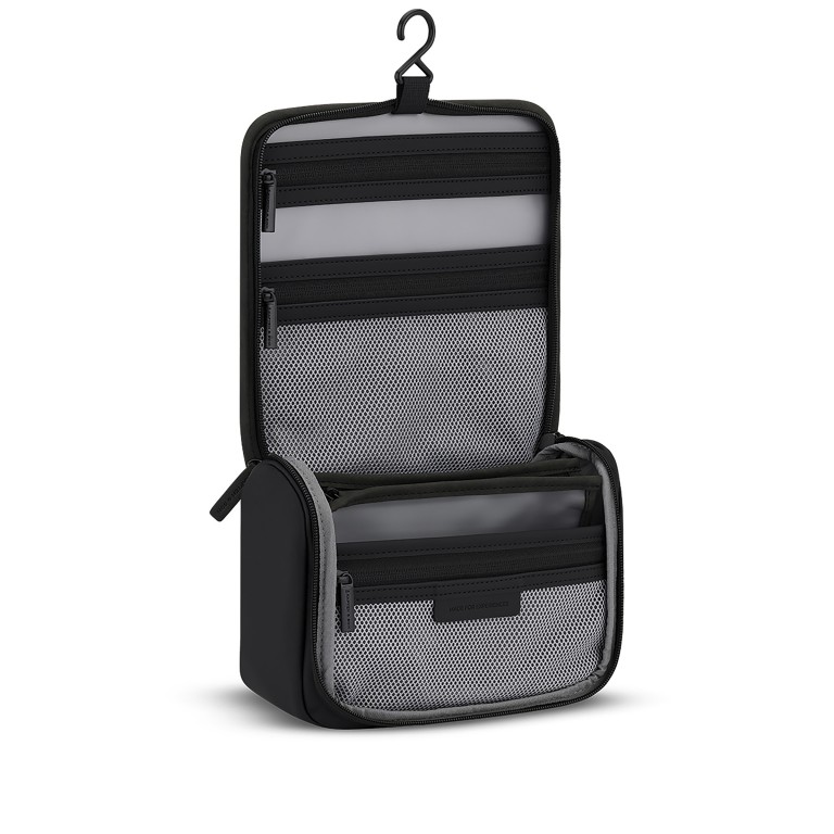 Kulturbeutel Bali Washbag zum Aufhängen All Black, Farbe: schwarz, Marke: Kapten & Son, EAN: 4251145245009, Abmessungen in cm: 23x17x11.5, Bild 5 von 7