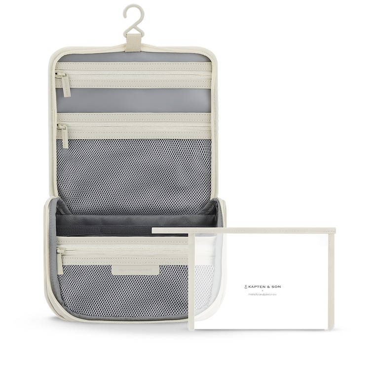 Kulturbeutel Bali Washbag zum Aufhängen Sandstone, Farbe: beige, Marke: Kapten & Son, EAN: 4251145244910, Abmessungen in cm: 23x17x11.5, Bild 6 von 7