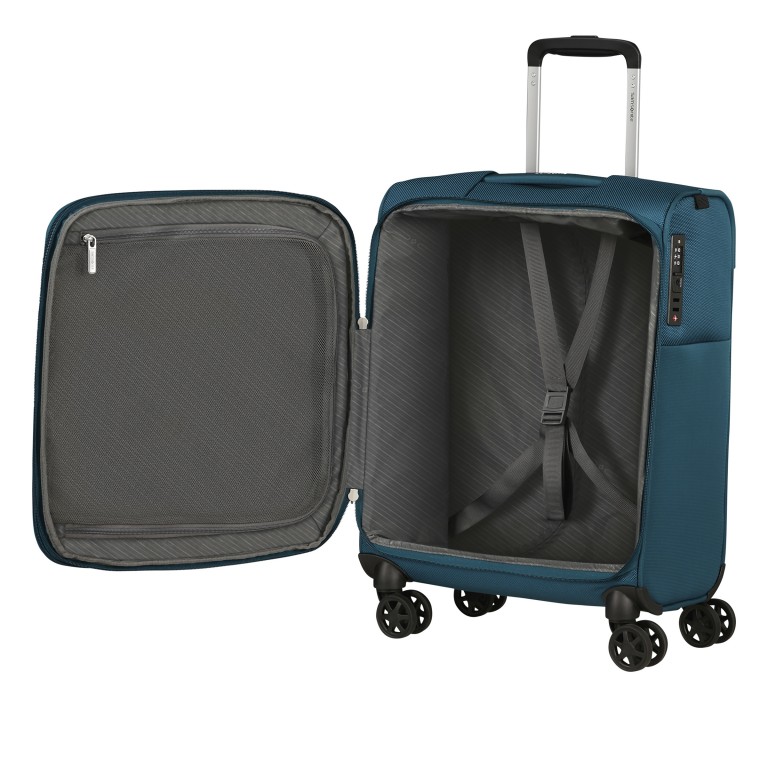 Koffer Base-Breeze Spinner 55 expandable Petrol Blue, Farbe: blau/petrol, Marke: Samsonite, EAN: 5400520322845, Abmessungen in cm: 40x55x23, Bild 8 von 16