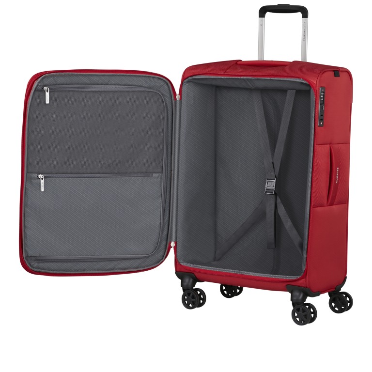 Koffer Base-Breeze Spinner 67 expandable Red, Farbe: rot/weinrot, Marke: Samsonite, EAN: 5400520322890, Abmessungen in cm: 43x67x27, Bild 8 von 15
