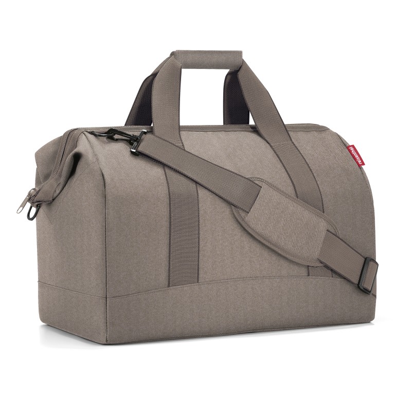 Reisetasche Allrounder L HELLBRAUN/Herringbone Mokka, Farbe: braun, Marke: Reisenthel, EAN: 4012013744464, Abmessungen in cm: 48x39.5x29, Bild 1 von 2