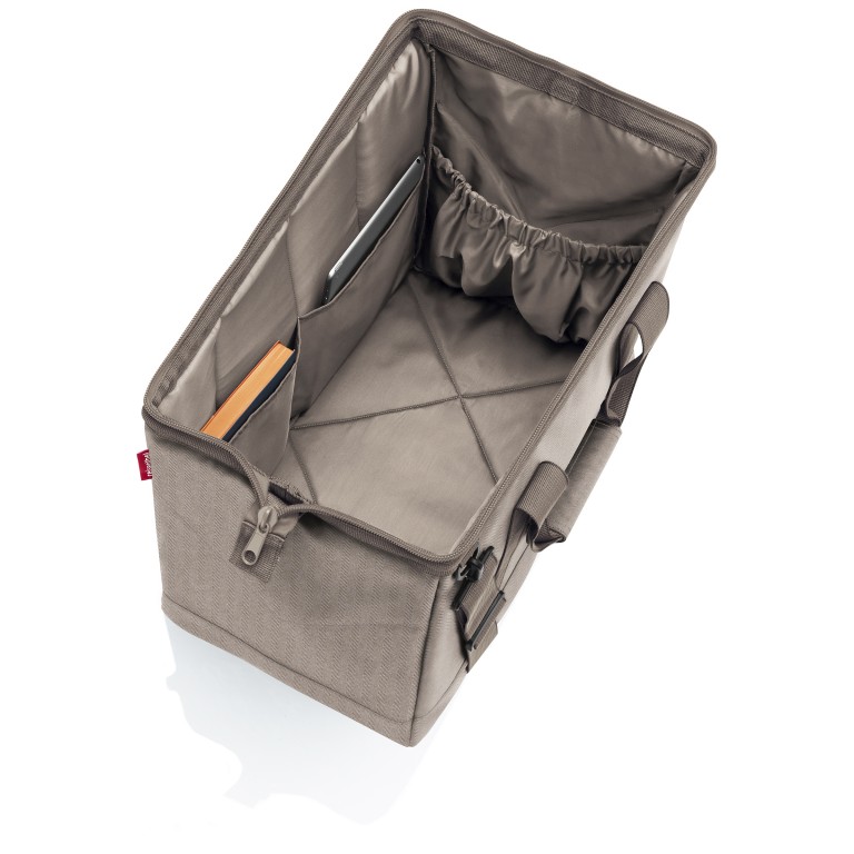 Reisetasche Allrounder L HELLBRAUN/Herringbone Mokka, Farbe: braun, Marke: Reisenthel, EAN: 4012013744464, Abmessungen in cm: 48x39.5x29, Bild 2 von 2