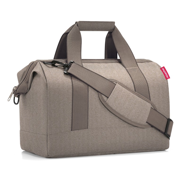 Reisetasche Allrounder M HELLBRAUN/Herringbone Mokka, Farbe: braun, Marke: Reisenthel, EAN: 4012013744433, Abmessungen in cm: 40x33.5x24, Bild 1 von 2