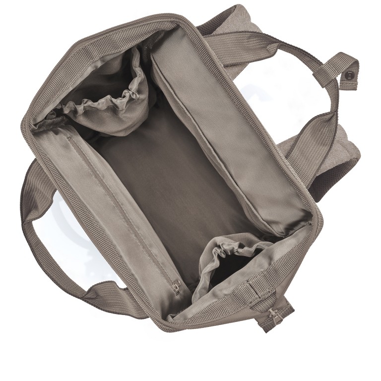 Rucksack Allrounder R HELLBRAUN/Herringbone Mokka, Farbe: braun, Marke: Reisenthel, EAN: 4012013744259, Abmessungen in cm: 31x39x17, Bild 3 von 4