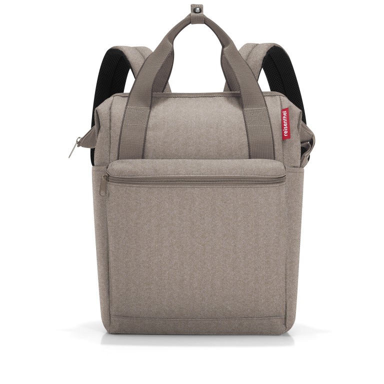 Rucksack Allrounder R HELLBRAUN/Herringbone Mokka, Farbe: braun, Marke: Reisenthel, EAN: 4012013744259, Abmessungen in cm: 31x39x17, Bild 1 von 4