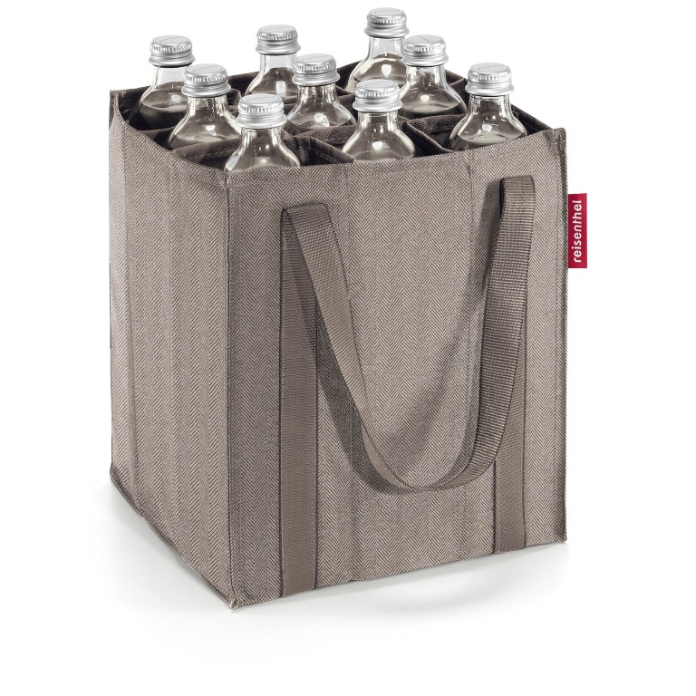 Flaschentasche Bottlebag HELLBRAUN/Herringbone Mokka, Farbe: braun, Marke: Reisenthel, EAN: 4012013743986, Abmessungen in cm: 24x28x24, Bild 1 von 1