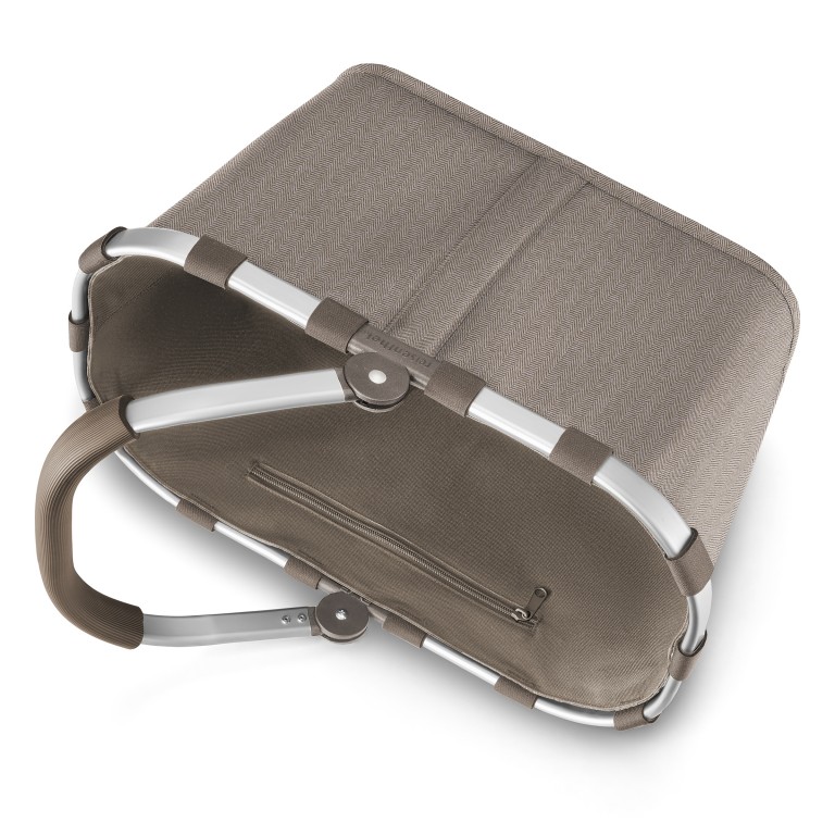 Einkaufskorb Carrybag HELLBRAUN/Herringbone Mokka, Farbe: braun, Marke: Reisenthel, EAN: 4012013744105, Abmessungen in cm: 48x29x28, Bild 3 von 5