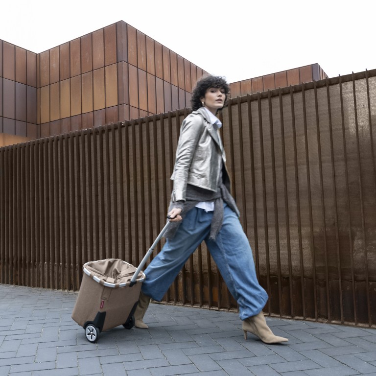 Einkaufsroller Carrycruiser HELLBRAUN/Herringbone Mokka, Farbe: braun, Marke: Reisenthel, EAN: 4012013744525, Abmessungen in cm: 42x47.5x32, Bild 3 von 7