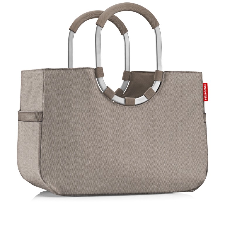Tasche Loopshopper L HELLBRAUN/Herringbone Mokka, Farbe: braun, Marke: Reisenthel, EAN: 4012013743771, Abmessungen in cm: 46x34.5x25, Bild 2 von 5