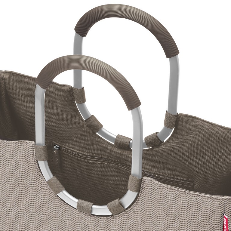 Tasche Loopshopper L HELLBRAUN/Herringbone Mokka, Farbe: braun, Marke: Reisenthel, EAN: 4012013743771, Abmessungen in cm: 46x34.5x25, Bild 5 von 5