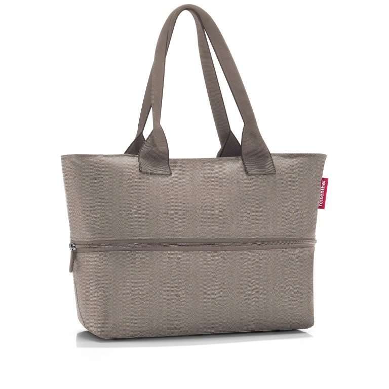 Shopper E1 erweiterbar HELLBRAUN/Herringbone Mokka, Farbe: braun, Marke: Reisenthel, EAN: 4012013743825, Abmessungen in cm: 50x26.5x15.5, Bild 1 von 3