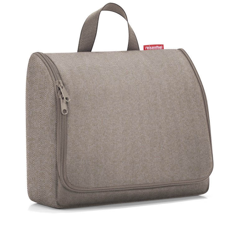 Kulturbeutel Toiletbag XL zum Aufhängen HELLBRAUN/Herringbone Mokka, Farbe: braun, Marke: Reisenthel, EAN: 4012013743955, Abmessungen in cm: 28x25x10, Bild 1 von 3