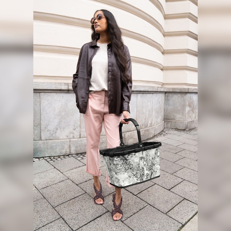 Einkaufskorb Carrybag Jaquard Grey, Farbe: grau, Marke: Reisenthel, EAN: 4012013744068, Abmessungen in cm: 48x29x28, Bild 4 von 7