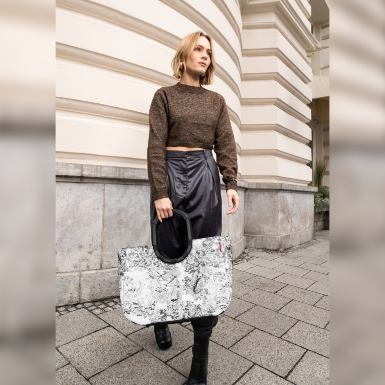 Tasche Loopshopper L Jaquard Grey, Farbe: grau, Marke: Reisenthel, EAN: 4012013744532, Abmessungen in cm: 46x34.5x25, Bild 3 von 5