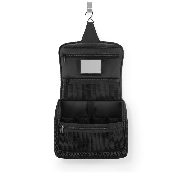 Kulturbeutel Toiletbag XL zum Aufhängen Mesh Black, Farbe: schwarz, Marke: Reisenthel, EAN: 4012013743962, Abmessungen in cm: 28x25x10, Bild 4 von 4