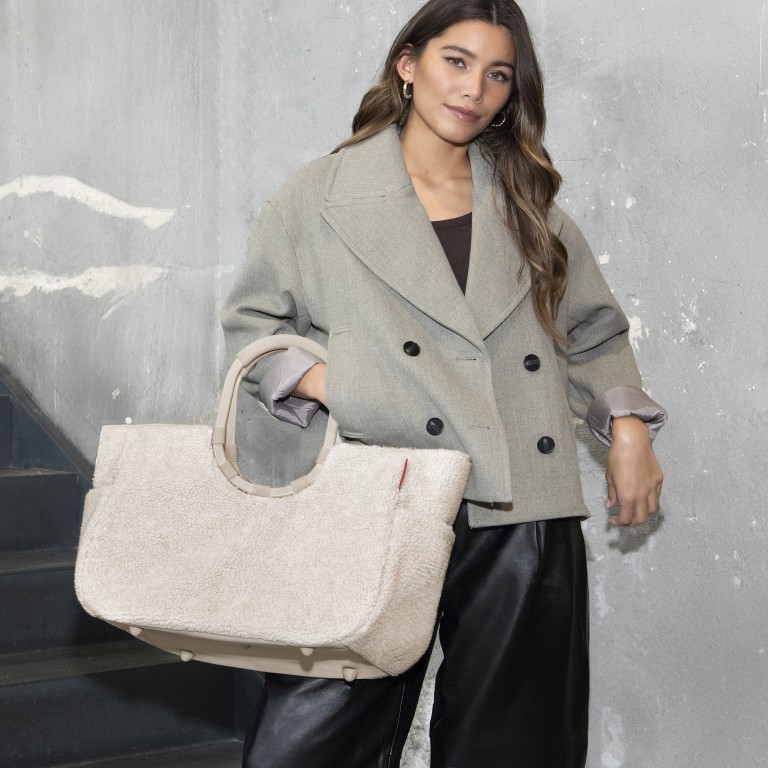 Tasche Loopshopper L Teddy Sand, Farbe: beige, Marke: Reisenthel, EAN: 4012013744549, Abmessungen in cm: 46x34.5x8, Bild 5 von 8