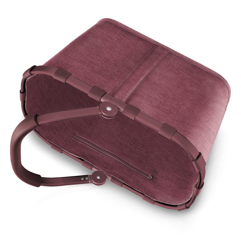 Einkaufskorb Carrybag Frame WEINROT/Twist Maroon, Farbe: rot/weinrot, Marke: Reisenthel, EAN: 4012013744082, Abmessungen in cm: 48x29x28, Bild 4 von 6