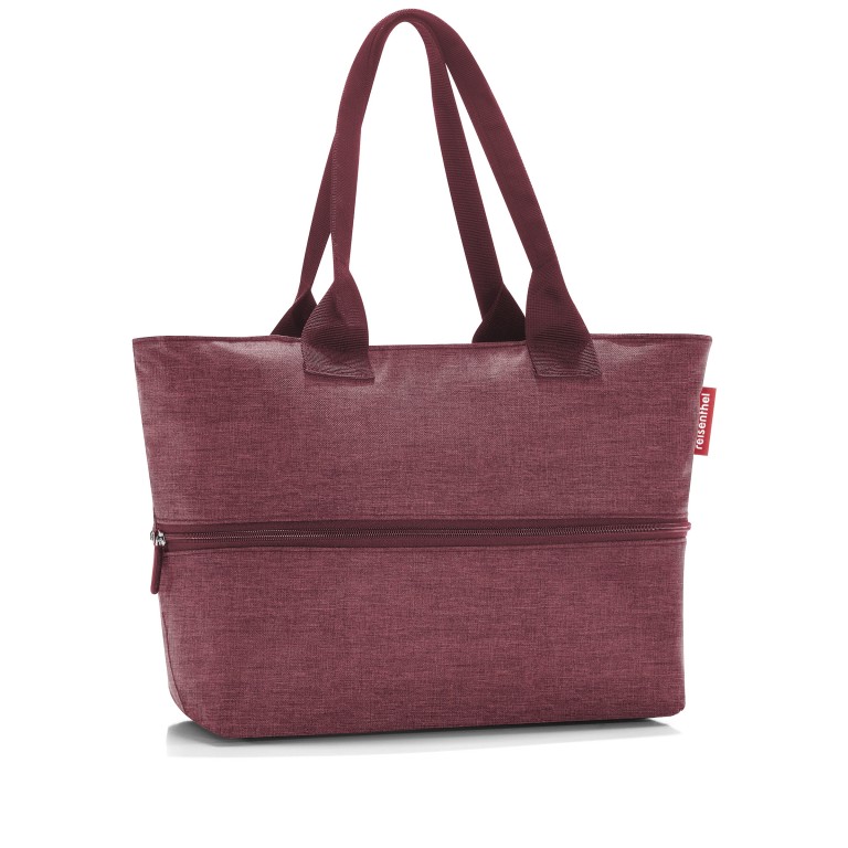 Shopper E1 erweiterbar WEINROT/Twist Maroon, Farbe: rot/weinrot, Marke: Reisenthel, EAN: 4012013743818, Abmessungen in cm: 50x26.5x15.5, Bild 1 von 3