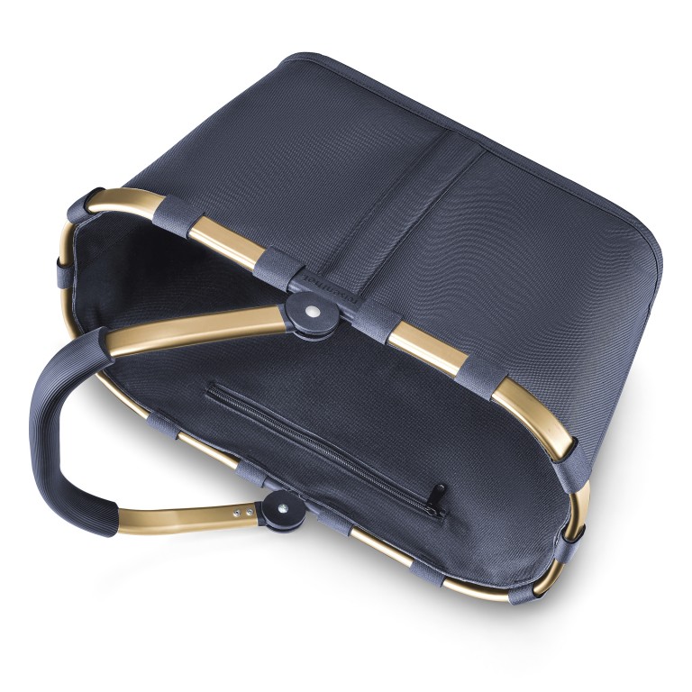 Einkaufskorb Carrybag Frame Gold Midnight, Farbe: blau/petrol, Marke: Reisenthel, EAN: 4012013745010, Abmessungen in cm: 48x29x28, Bild 4 von 5