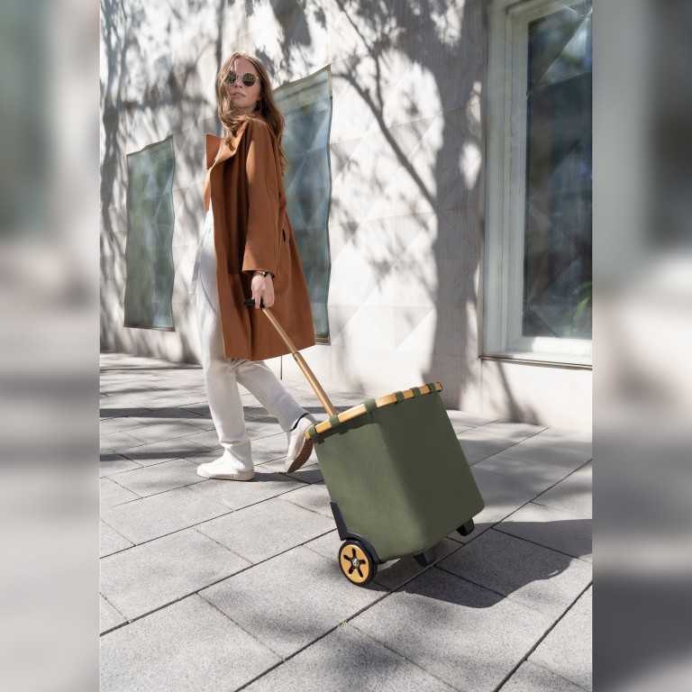 Einkaufsroller Carrycruiser Frame Gold Forest, Farbe: grün/oliv, Marke: Reisenthel, EAN: 4012013744990, Abmessungen in cm: 42x47.5x32, Bild 6 von 8