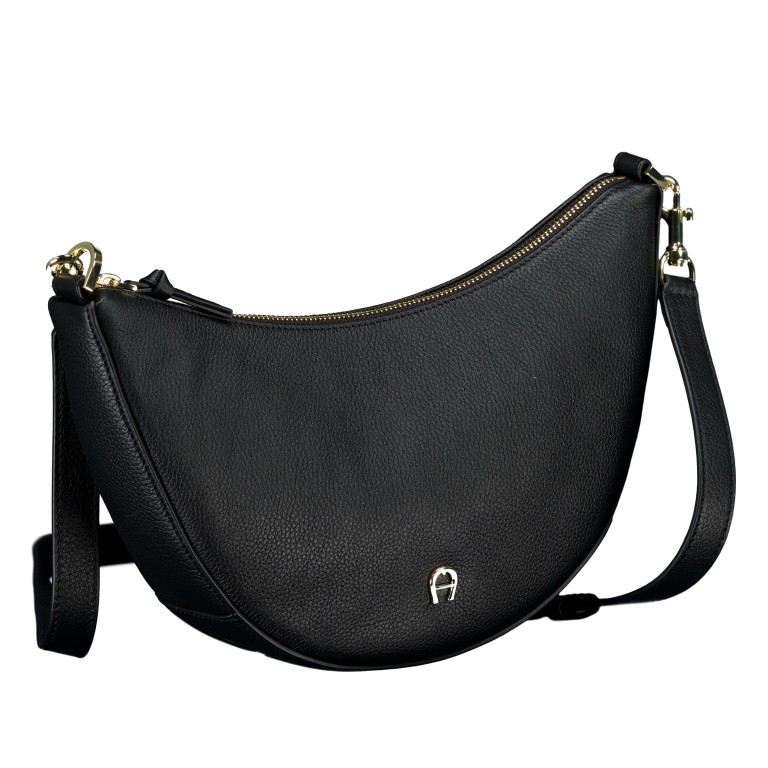 Umhängetasche Zita S Black, Farbe: schwarz, Marke: AIGNER, Abmessungen in cm: 30x20x6.5, Bild 2 von 6