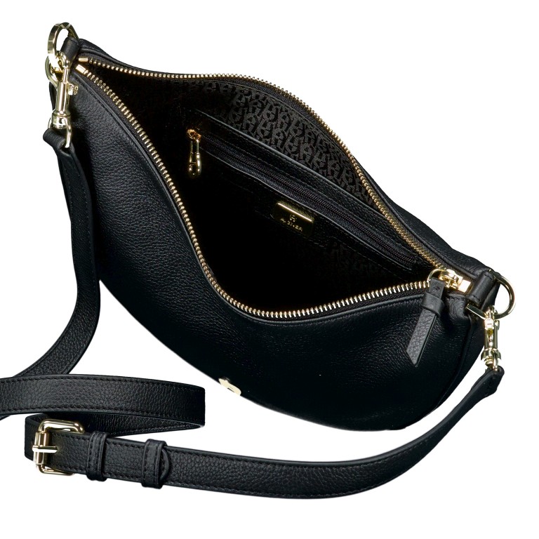 Umhängetasche Zita S Black, Farbe: schwarz, Marke: AIGNER, Abmessungen in cm: 30x20x6.5, Bild 6 von 6