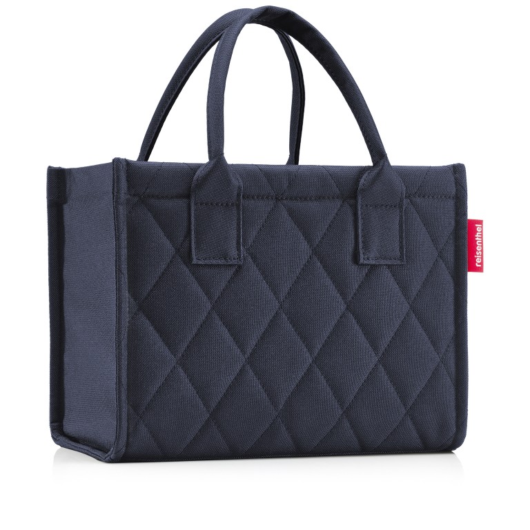 Handtasche Daily Shopper XS Rhombus Midnight Gold, Farbe: blau/petrol, Marke: Reisenthel, EAN: 4012013744938, Abmessungen in cm: 27x11x14, Bild 3 von 6