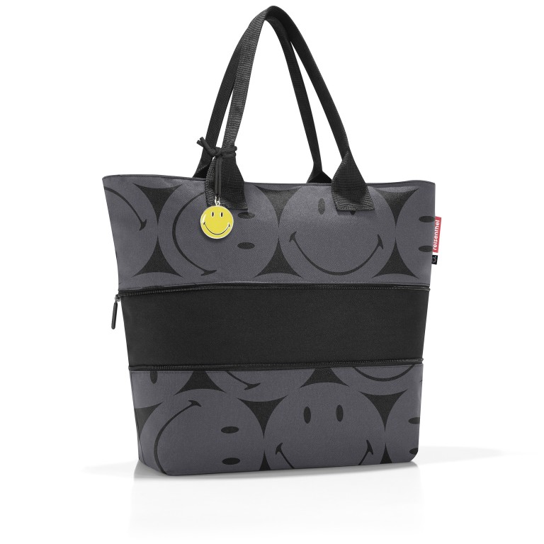 Shopper E1 erweiterbar Smiley Grey, Farbe: grau, Marke: Reisenthel, EAN: 4012013745591, Abmessungen in cm: 50x26.5x15.5, Bild 2 von 3