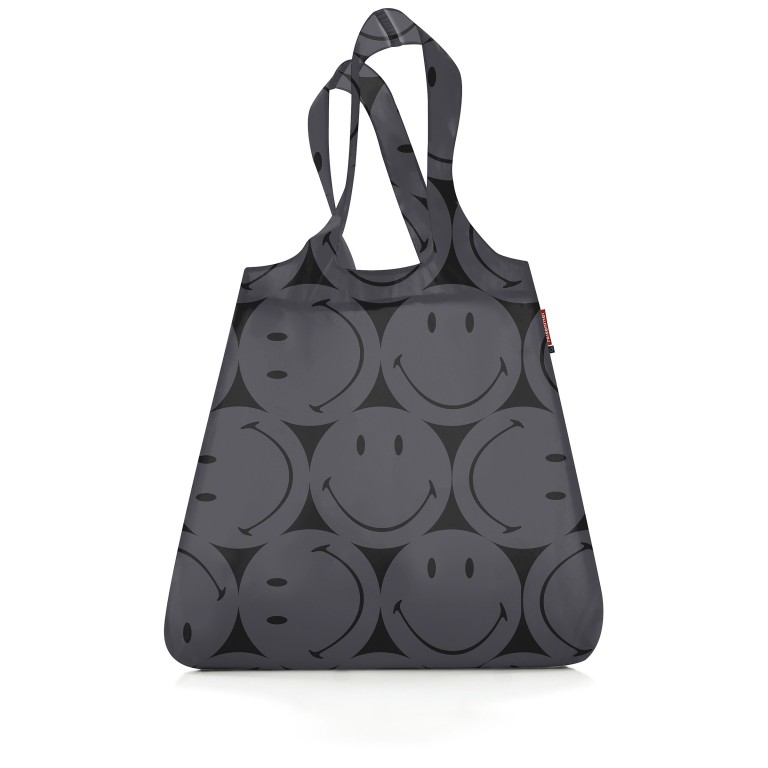 Falttasche Mini Maxi Shopper Smiley Grey, Farbe: grau, Marke: Reisenthel, EAN: 4012013745416, Abmessungen in cm: 43.5x63x6, Bild 1 von 2
