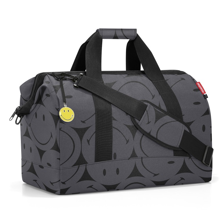 Reisetasche Allrounder L Smiley Grey, Farbe: grau, Marke: Reisenthel, EAN: 4012013745553, Abmessungen in cm: 48x39.5x29, Bild 1 von 3