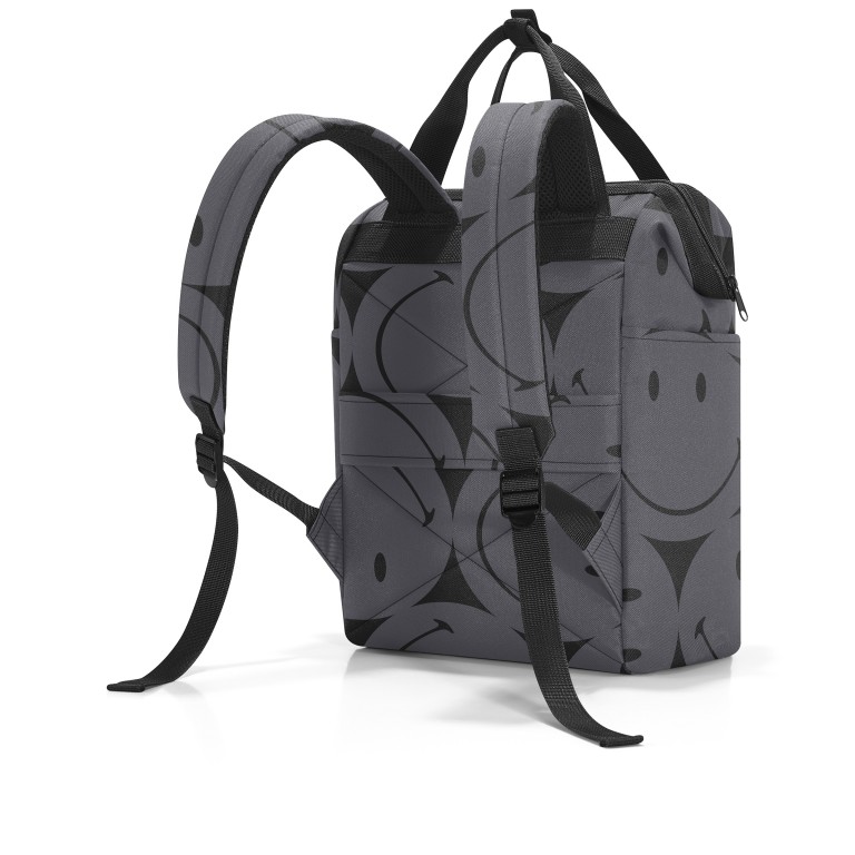 Rucksack Allrounder R Smiley Grey, Farbe: grau, Marke: Reisenthel, EAN: 4012013745492, Abmessungen in cm: 31x39x17, Bild 2 von 3