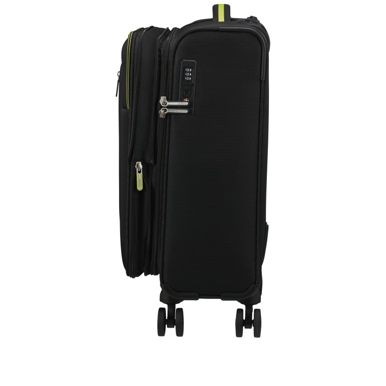 Koffer Aktivus Spinner S erweiterbar Black Lime, Farbe: schwarz, Marke: American Tourister, EAN: 5400520344090, Abmessungen in cm: 40x55x22, Bild 4 von 13