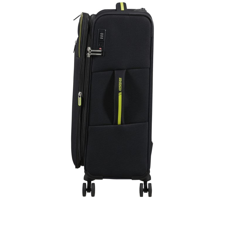 Koffer Aktivus Spinner M erweiterbar Black Lime, Farbe: schwarz, Marke: American Tourister, EAN: 5400520345233, Abmessungen in cm: 43x67x28, Bild 3 von 12