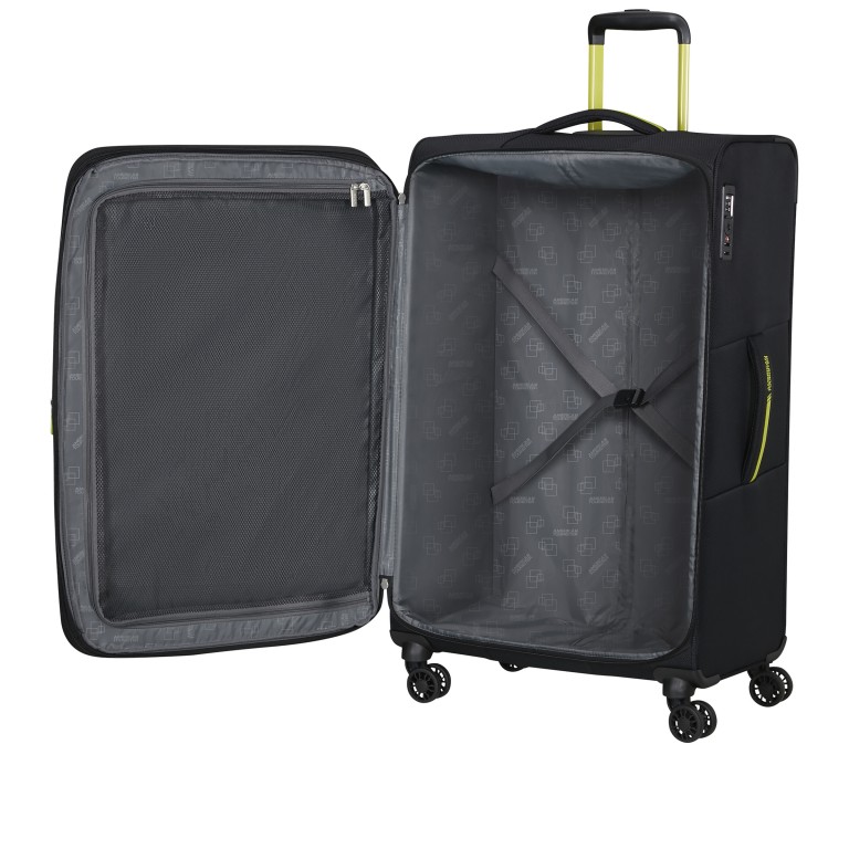 Koffer Aktivus Spinner L erweiterbar Black Lime, Farbe: schwarz, Marke: American Tourister, EAN: 5400520345271, Abmessungen in cm: 49x79x32, Bild 8 von 12