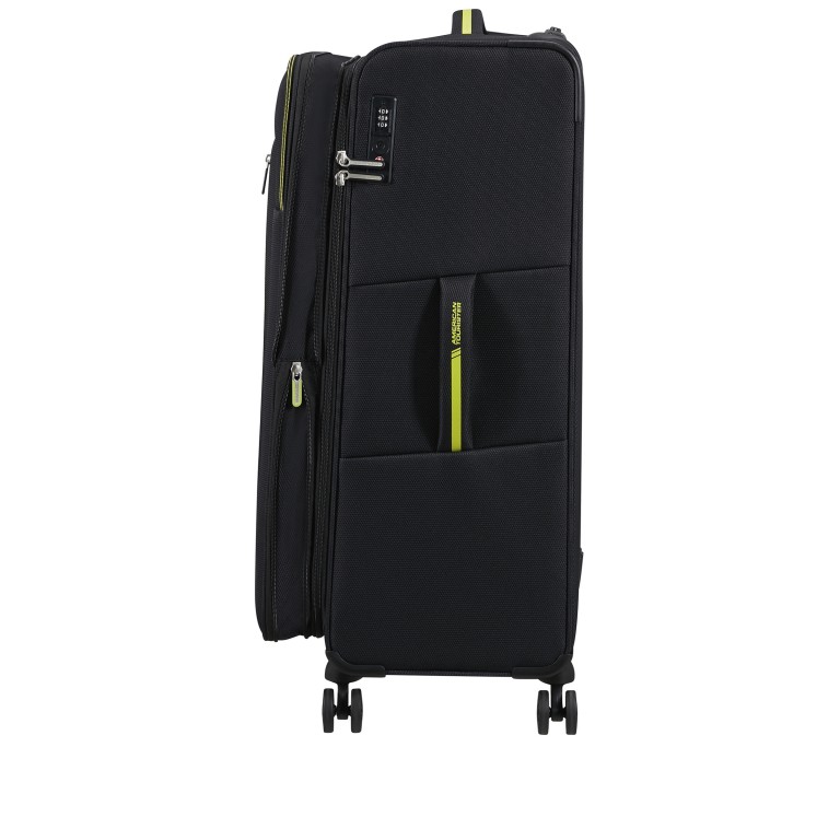 Koffer Aktivus Spinner L erweiterbar Black Lime, Farbe: schwarz, Marke: American Tourister, EAN: 5400520345271, Abmessungen in cm: 49x79x32, Bild 4 von 12