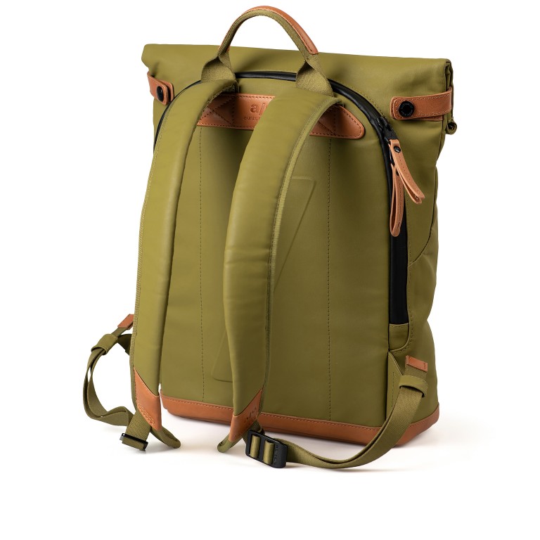 Rucksack Japan Wakayama mit Laptopfach 13 Zoll Marshland, Farbe: grün/oliv, Marke: Aunts & Uncles, EAN: 4255717210365, Abmessungen in cm: 26x39x10, Bild 3 von 11
